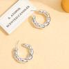 Trendy Water Drop Pattern C-shaped Earclip Threaded Stud Earrings Set Personalized Earrings Sexy Atmosphere Stud Earrings Set