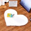 Heart-Shaped Faux Rabbit Fur Short Pile Rug – Entrance & Bedroom Mat