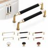 Zinc Alloy Wardrobe Door Handles Nordic Cabinet Drawer Knobs Leather Hardware Handle Multipurpose