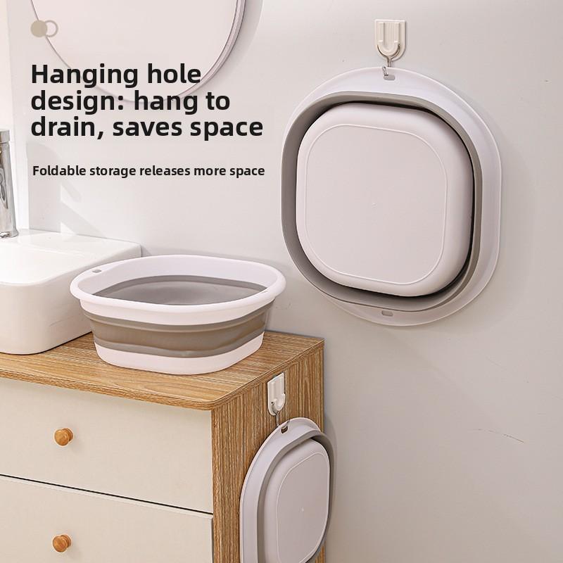 Household Foldable Washbasin, Portable Bathroom, Dormitory Laundry Basin, Washbasin, Multi-functional, Good Storage, Foldable Basin