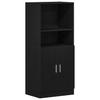 Vidaxl 2 Cabinet Kitchen Furniture Set Black Wood-Based Material