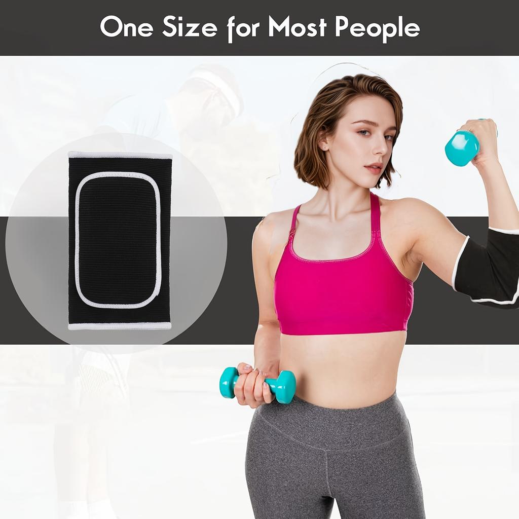 1 Pair Men's Thick Elbow Support Sleeve, Fit for All Seasons, Enhanced Wrist & Arm Protection, Ideal for Workout & Construction Use