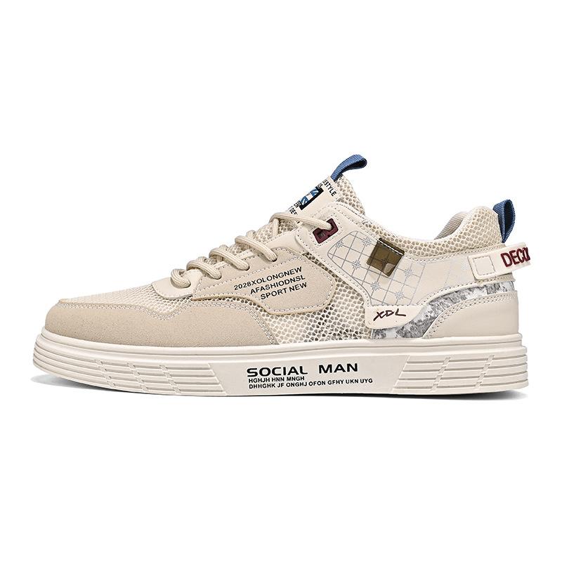2023 Summer New Men's Shoes Breathable Mesh Surface Sports Casual Small White Shoes Men's Trend Board Shoes with All Fashionable Shoes