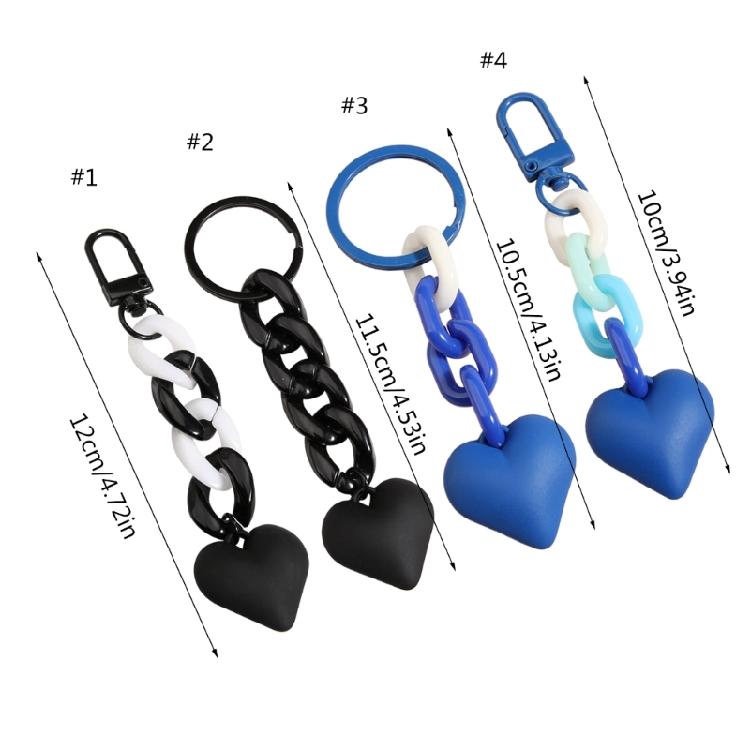 Valentine's Heart Shaped Keychains Wedding Party Gifts Plastic Heart Keychains