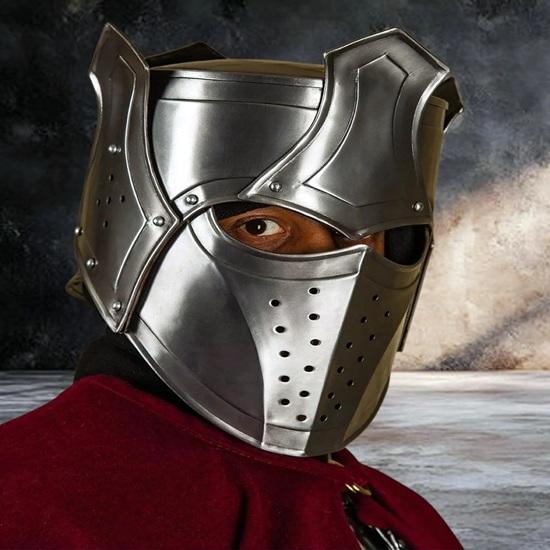 Kaldor Ztmavená helma Ručně vyráběná středověká rytířská zbroj pro reenactmenty, Cosplay dárek pro něj