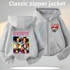 KATSEYE Children's Zippered Pullover Hoodie Boys' Sport Shirt Girls' Casual Top Cartoon Print 2026 New Fall/Winter Coat