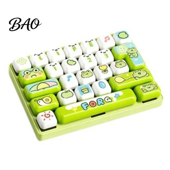 Adults Sensory Toy 26-Key Keyboard Fidget Toy, Animal Theme Push Bubble Keyboard, Tactile Pressing Stress Relief Mini for Backpack Purse Charm
