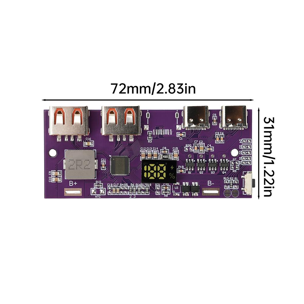 22.5W Charging Treasure Motherboard Fast Charging Mobile Power Module DIY 3.7V Lithium Ternary Motherboard QC4+ PD3.0
