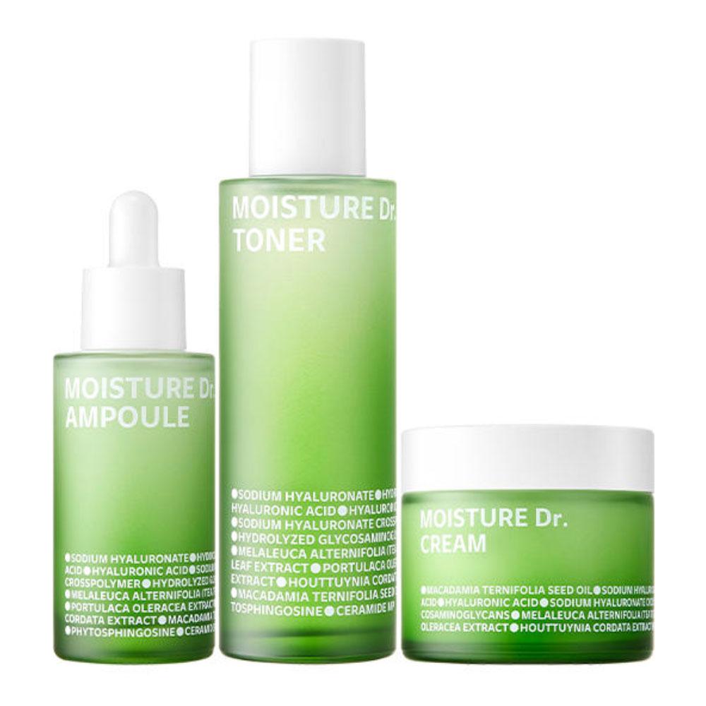 Isoi Moisture Doctor 3-piece set (toner 130ml, cream 70ml, ampoule 40ml)