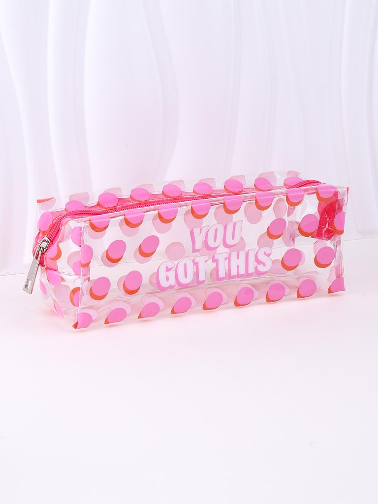 Pvc Waterproof Pencil Case Summer Fruit Pencil Pouch Back-To-School Stationery Storage Bag Transparent Carrying Pencil Case