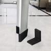 4PCS Slotted Angle Bar Shelf Iron Bed L Type Rubber Base Foot Pad Foot Cover Protective Rubber Sleeve