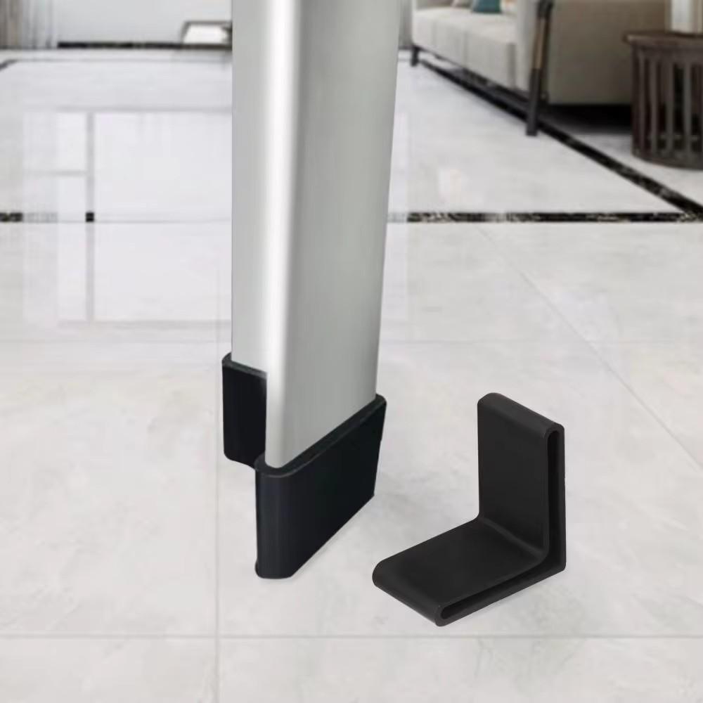 4PCS Slotted Angle Bar Shelf Iron Bed L Type Rubber Base Foot Pad Foot Cover Protective Rubber Sleeve