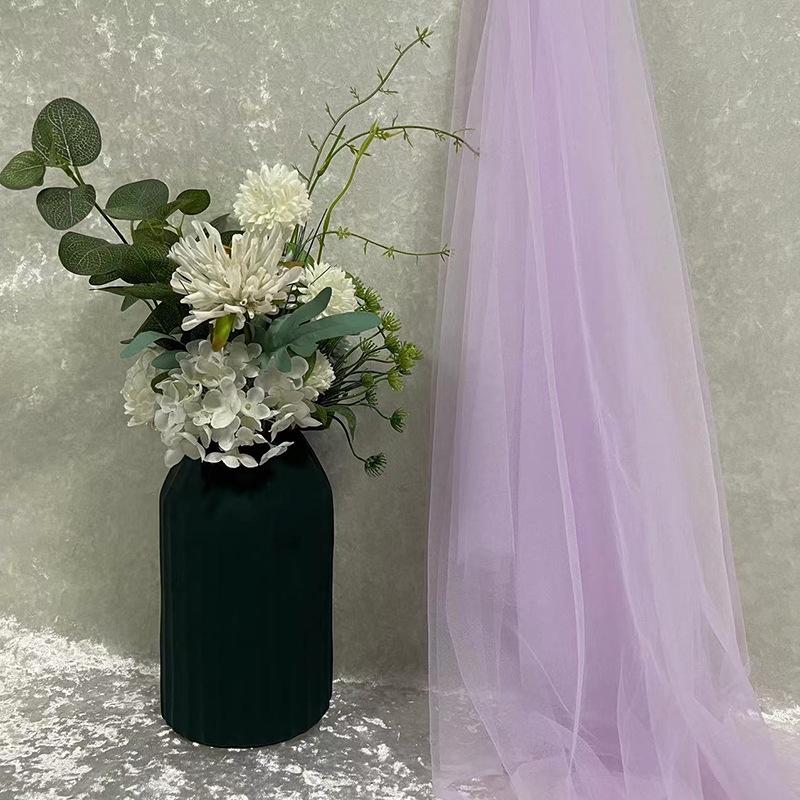Green Soft Yarn Curtain Net for Kindergarten Decoration, Scene Layout, Wedding Backdrop, and Dress Fabric