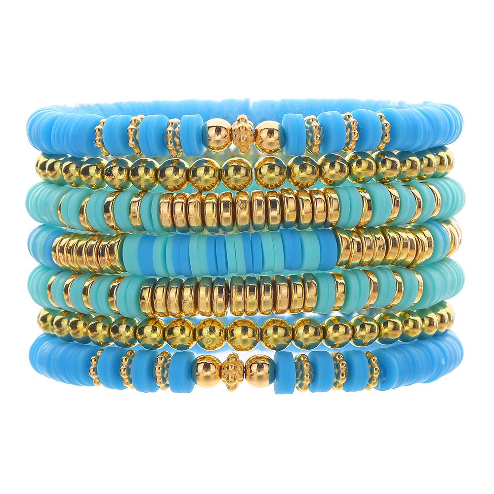 Taylor Swift Fan Colorful Soft Clay Bracelet Set - Handmade English Name Jewelry for Women
