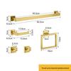 GOWKE Gold Stainless Steel 5-Piece Bathroom Hardware Set