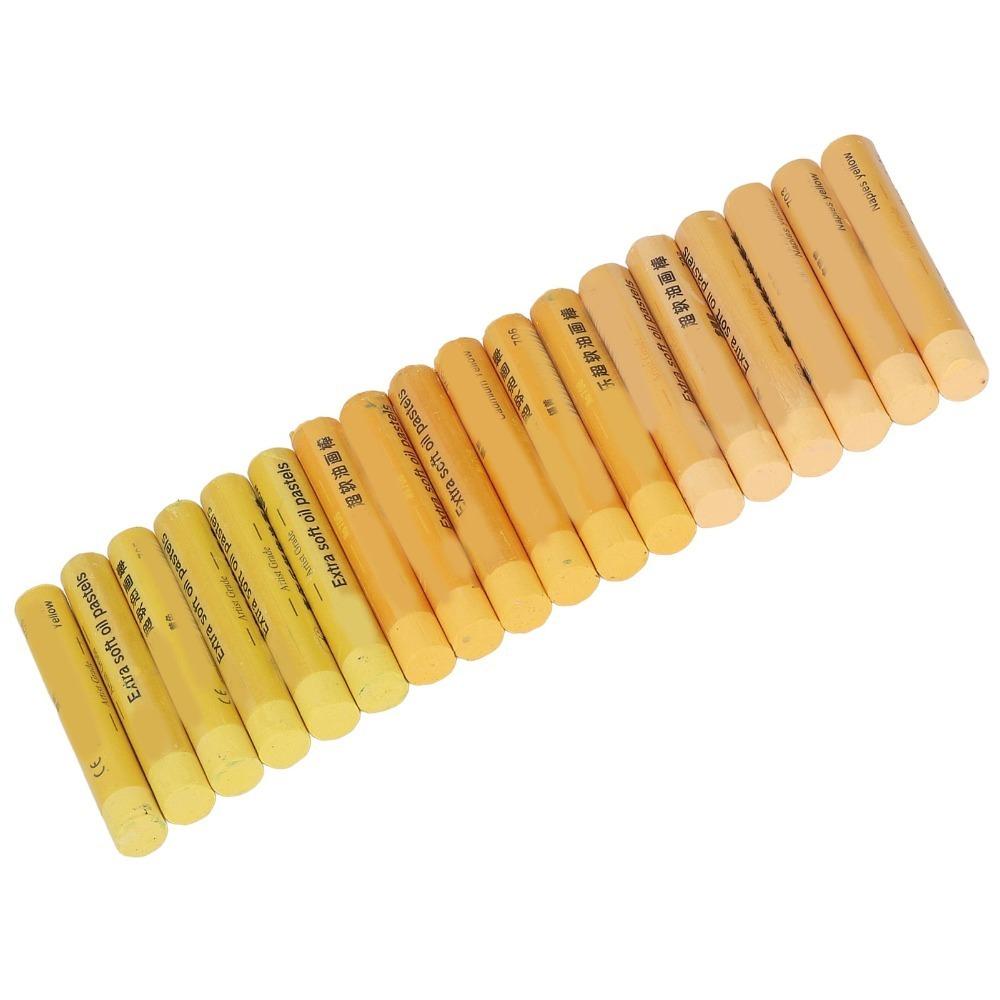 

18PCS Oil Based Formula Super Soft Oil Pastels Sun Yellow Oil Pastels Handmade Creation Oil Pastels