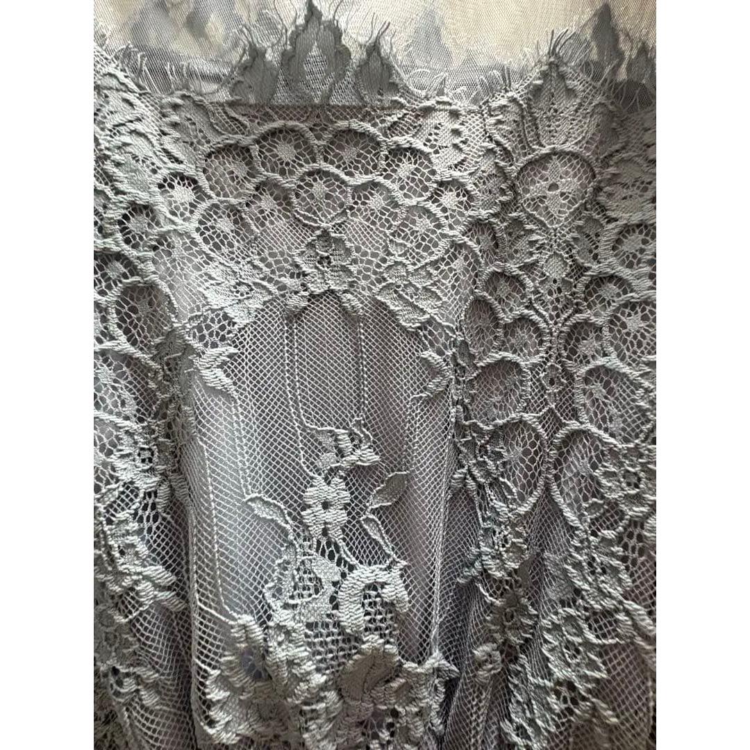 [Good condition] ROPE PICNIC/Mon E toile blue lace dress 36S