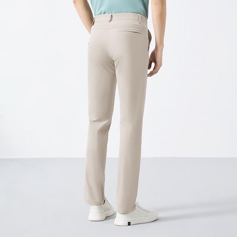 

Qipai Men s Modal Blend Straight-Leg Business Casual Trousers 35