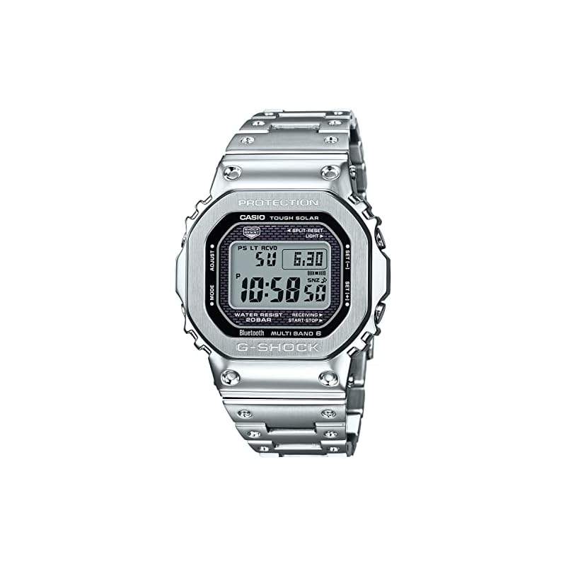 [Casio] G-Shock Watch [Domestic Genuine Product] Bluetooth Equipped Full Metal Radio Solar GMW-B5000D-1JF Men's Silver