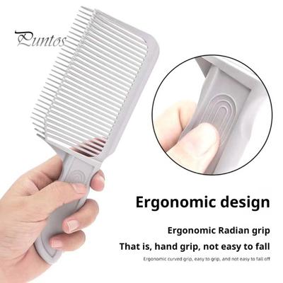 3Pcs/Set Hair Cutting Comb with Silicone Neckline Shaving Template Barber Fade Comb Professional Men Haircut Hairdressing Styling Blending Comb