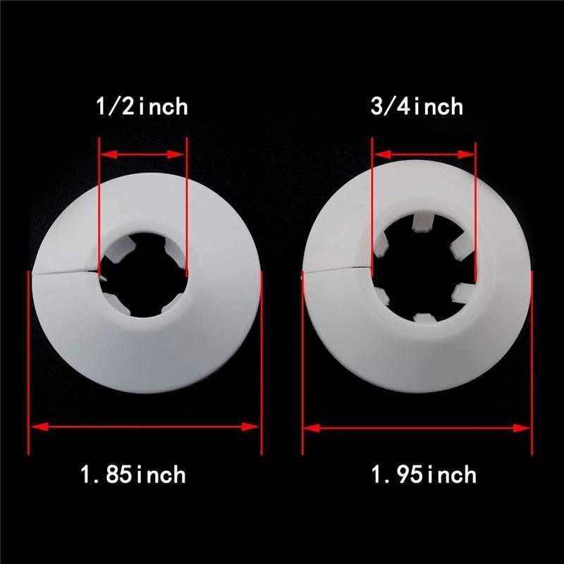 BHBL 20 Pezzi Copertura Decorativa per Tubo dell'Acqua con Flangia da 1/2 Pollice Copertura Tubo Bianca da 16mm Decorazione Tubo a Muro Radiatore