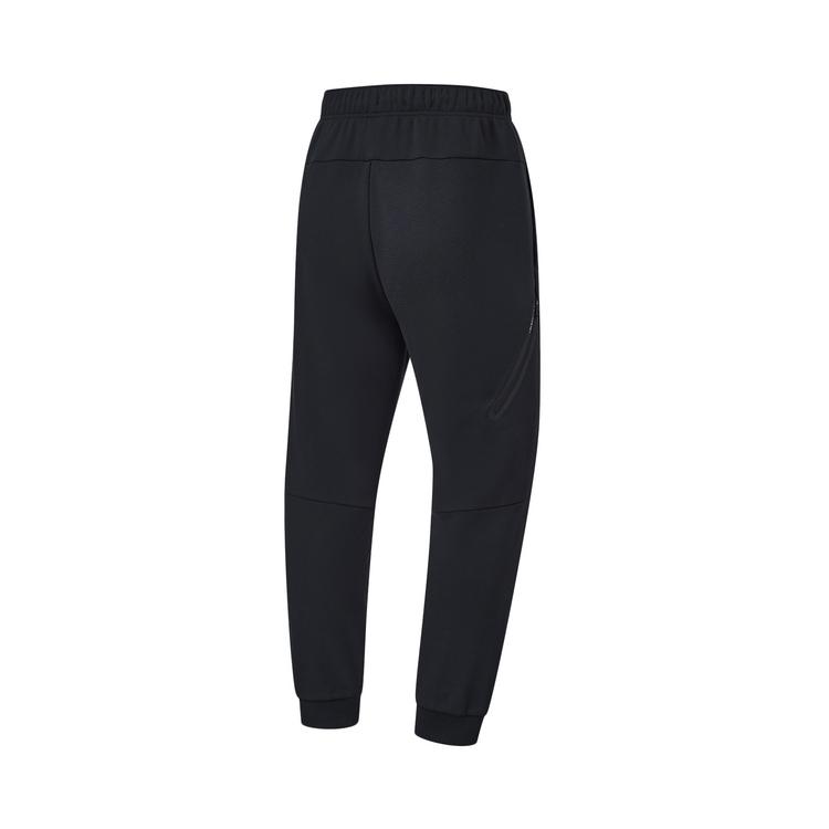 Li Ning Fitness Series Solid Color Fleece Thick Drawstring Cuffed Knitted Sports Pants Men Pants Black AKLT743-1