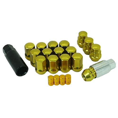 

[Блокировка колеса] Модифицированная колесная гайка с колпачком для воздушного клапана, противоугонная (Золото P1.25-16)