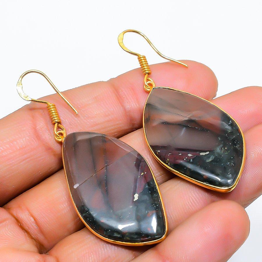 

Boulder Opal Gemstone 925 Solid Sterling Silver Jewelry Earring 2.17 GK-5763