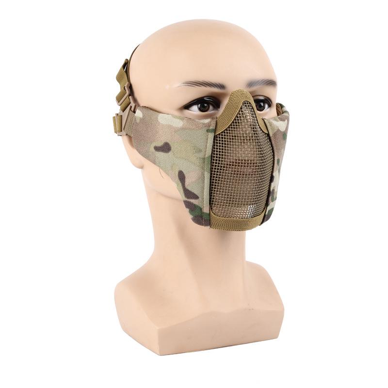 Steel Mesh Tactical Half Face Mask - Multifunctional Military Protective Gear
