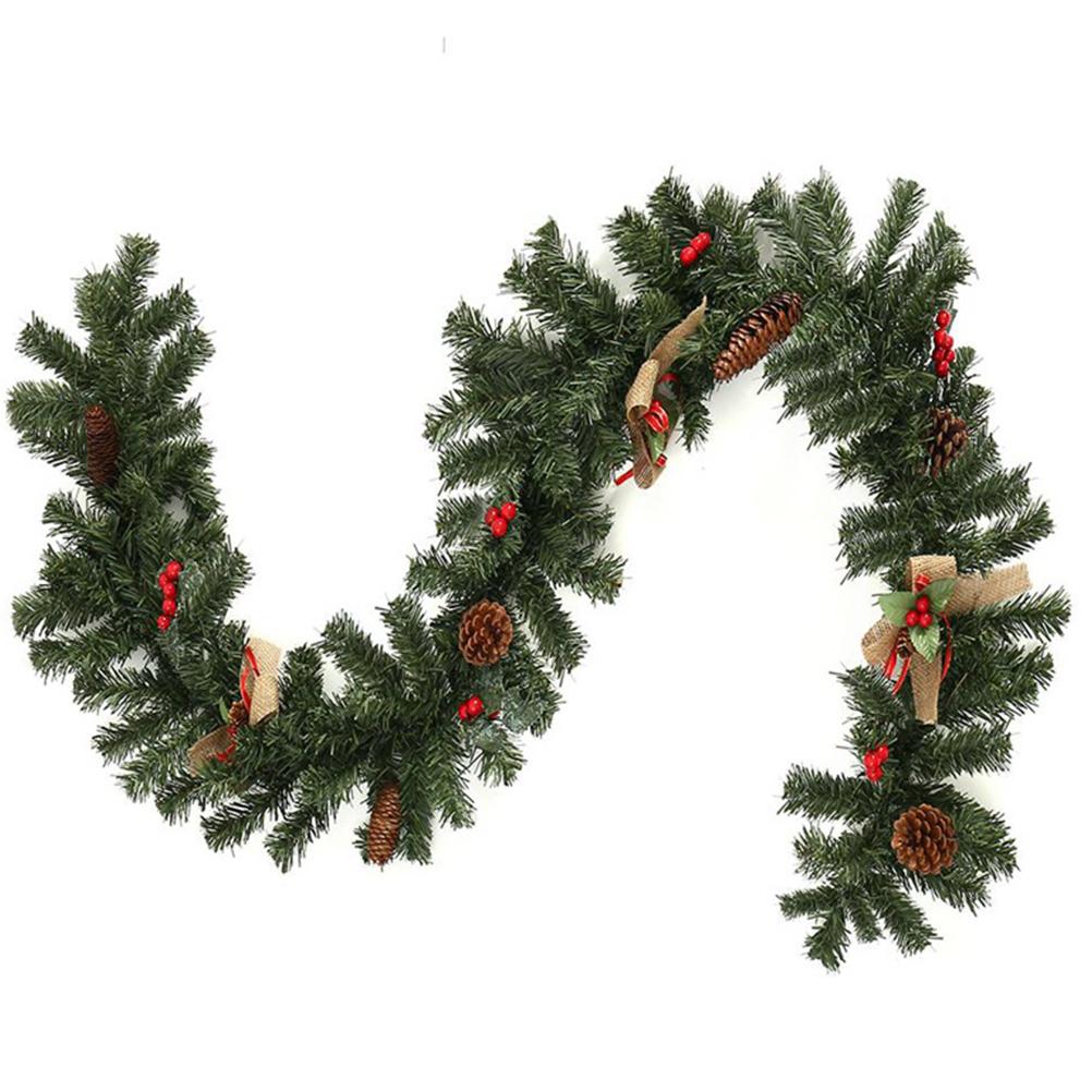 1.8m Red Berry Christmas Garland Thickened Xmas Decoration Vine for Home Party Holiday Decor