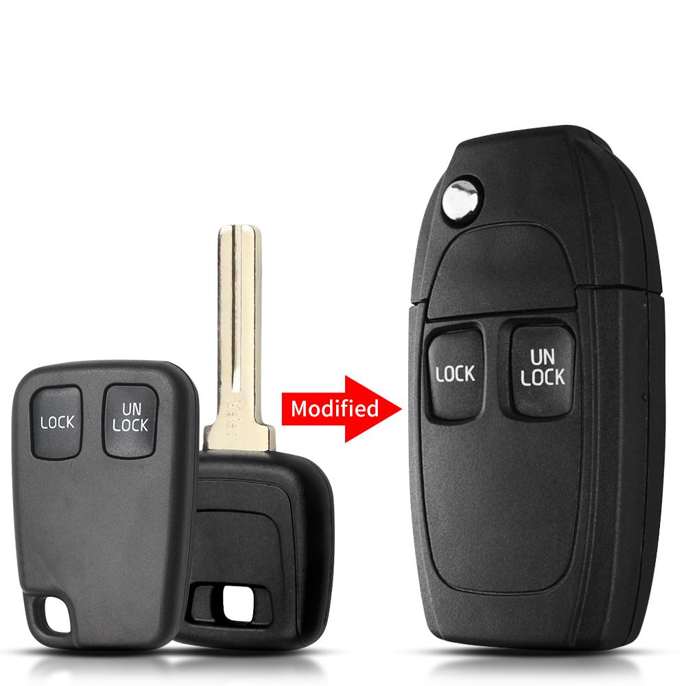 New Replacement 2 3 4 5 Buttons Remote Flip Folding Key Shell For Volvo Xc70 Xc90 V50 V70 S60 S80 C30 Fob Car Key Case