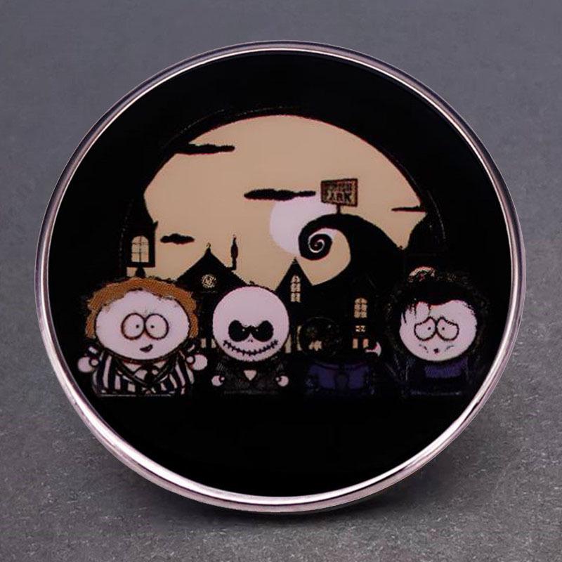 Nightmare Before Christmas South Park Metal Brooch Pin Badge