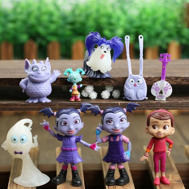 

9PCS Set Vampirina Girl Action Figure Collection Toy 7cm Vampirina Props For Children Gifts Cake Figure Decorations