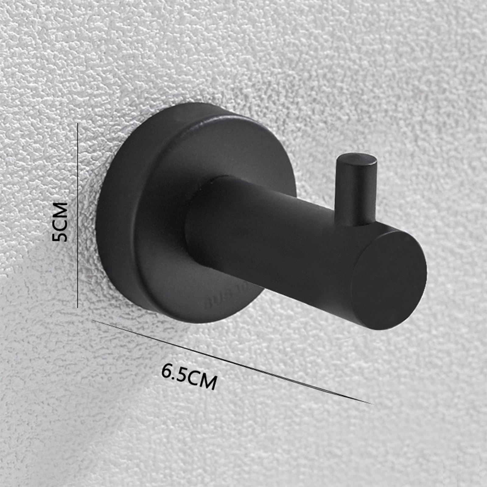 

Крючок для одежды в ванной из нержавеющей стали 304, проект для отеля, черный крючок для халата, настенный металлический крючок для двери B hook-black