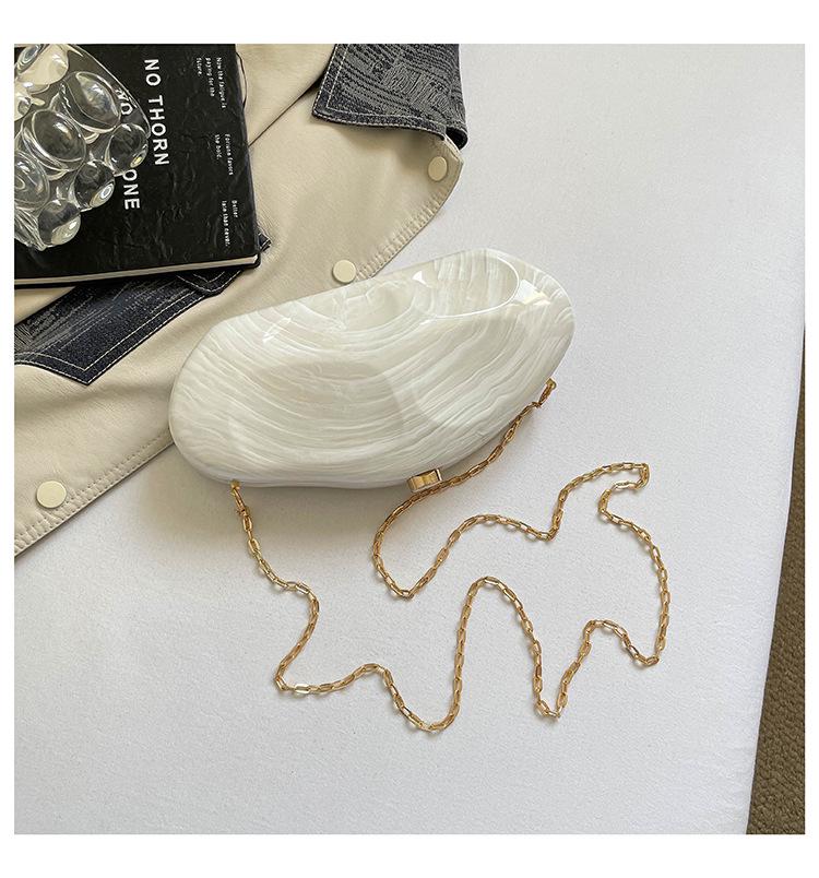 Sac à bandoulière en acrylique perlé effet marbre pour femme 2026