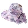 Windproof Rope Thin Bow Sunshade Cap Foldable Sunscreen Basin Hat Women Fisherman Hat  Female