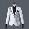 Male Singer Nightclub Stage Costumes Host Bar Dress Three-dimensional Bilateral Inlaid Flowers and Diamonds Suits