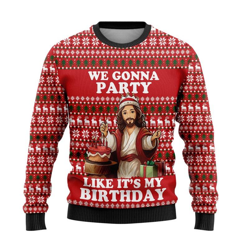 Cute Animal Ugly Christmas Sweater For Men Women Clothes Funny Skull Design Graphic Sweatshirts Casual Crewneck Tops