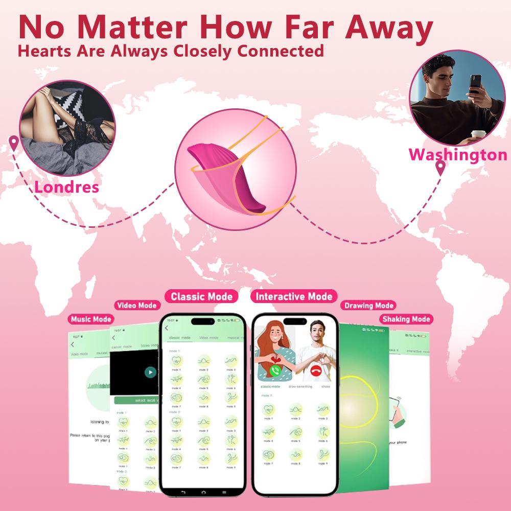 Wibrator do majtek sterowany przez aplikację, noszony, nowości, stymulator łechtaczki i pochwy, mocne wibracje, przyjemność, zabawki erotyczne dla kobiet