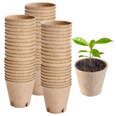 50 Pcs Seeds Starter Pots Biodegradable Plant Nursery Pots Garden Organic Planter for Transplanting Seedlings Seeds Germination