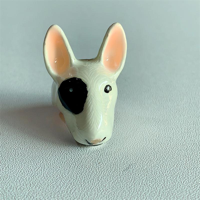 Exaggerated Enamel Drip Glaze Animals Large Ring Pig Bull Head Elephant Massive Rings Y2K Punk Jewelry Gift For Women