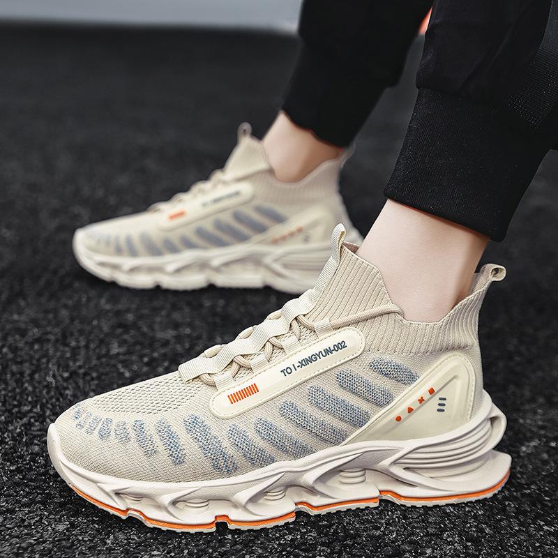 Mesh shoes men's 2025 new summer breathable fly-woven mesh trendy versatile and lightweight running men's sports and leisure shoes