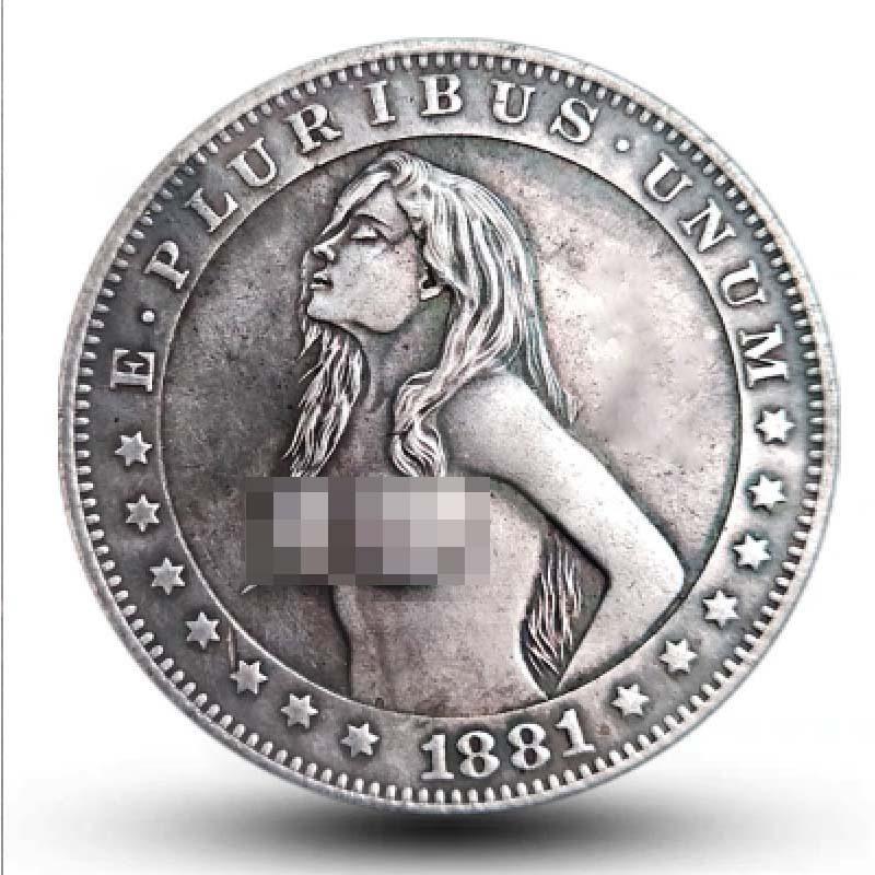 Amerikanische Silberdollar-Gedenkmünzen aus Metall, Wandermünzen, Sexy-Münzen, amerikanische Morgan-Sammelmünzen