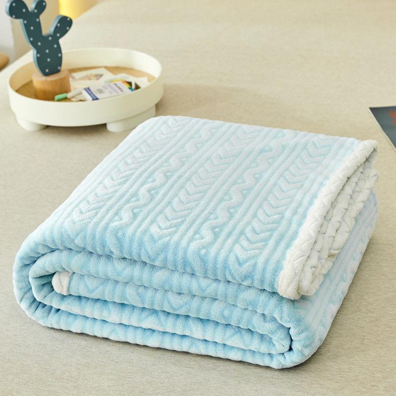 Winter Coral Fleece Blanket Office Nap Cover Flannel Student Dormitory Blanket Thick Double Bed Sheet