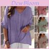 Cotton Linen V Neck Pullover Shirt With Loose Fit For Casual Office Wear