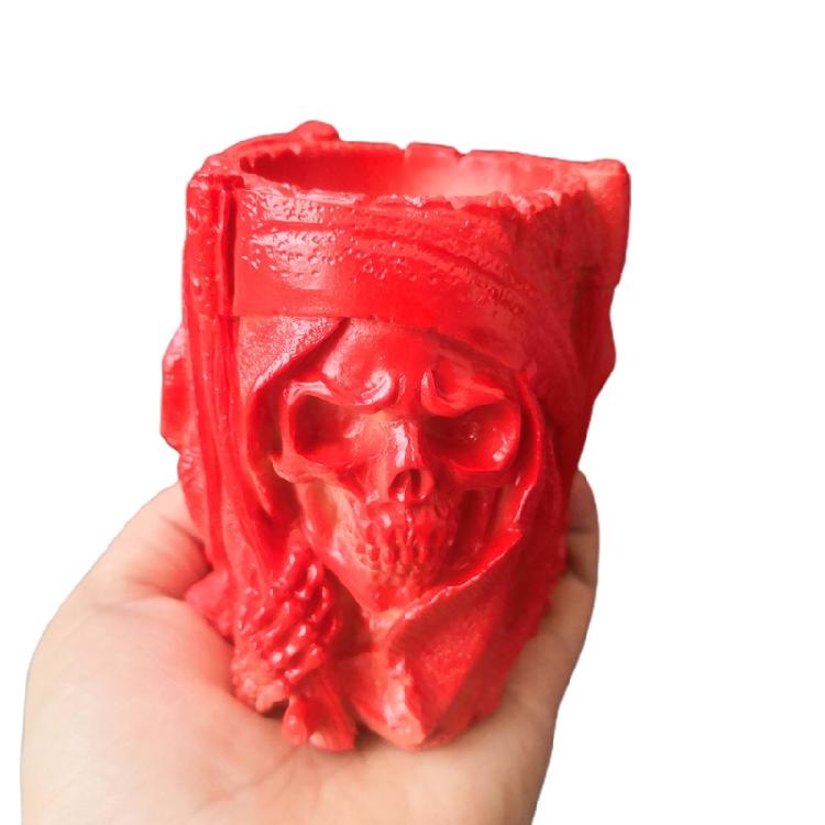 Skull Flowerpot Silicone Mold Keychain Resin Epoxy Craft Polymer Clay Craft