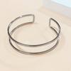 Gold Color Upper Opening Bracelet Vintage Style Geometric Bangles New Circular Bangles  Party