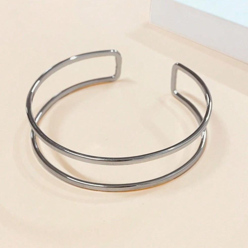 Gold Color Upper Opening Bracelet Vintage Style Geometric Bangles New Circular Bangles Party