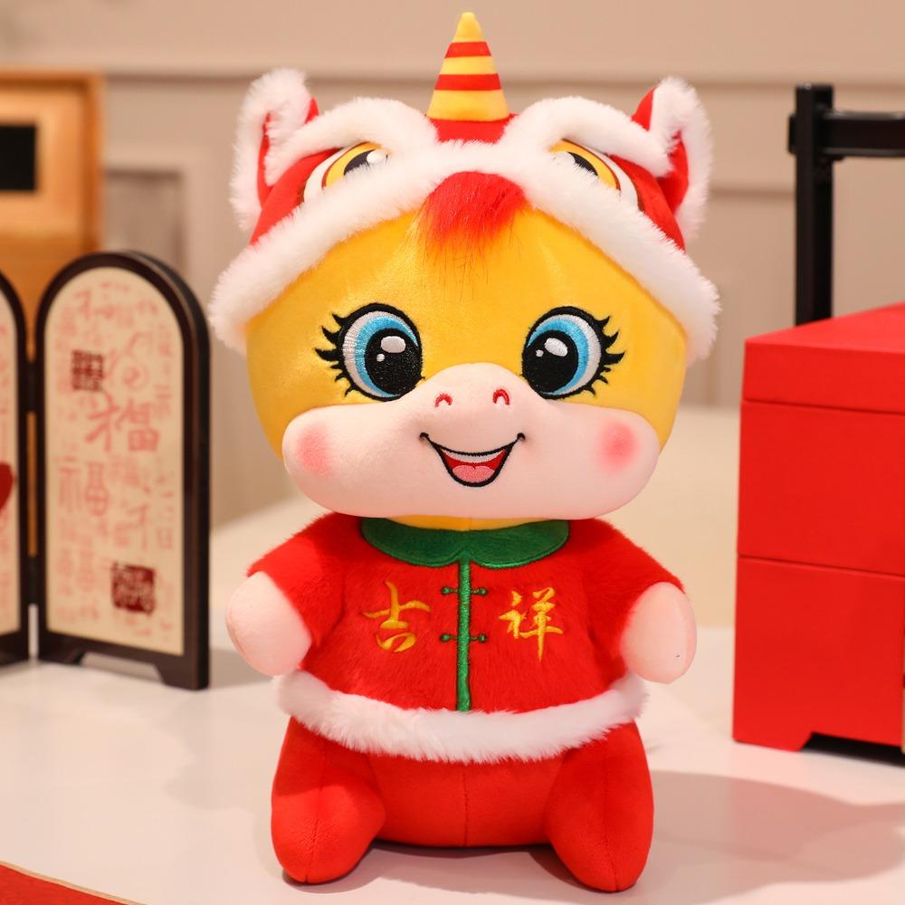 Chinese Style New Year Mascot Cute Lucky Pony Toy Traditional Horse Stuffed Doll  Home Decor