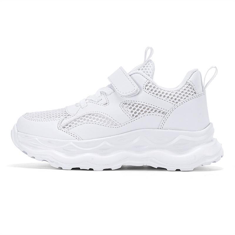 

Men s and women s net shoes 6-12 years old, breathable, wear-resistant and lightweight dad sports shoes, boys and girls performing small white shoes 40